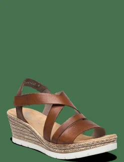 Kvinnor Rieker Sandaler|Högklackade Skor|61937-24 - Kilklackar