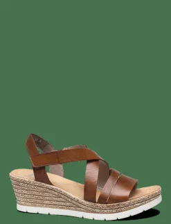 Kvinnor Rieker Sandaler|Högklackade Skor|61937-24 - Kilklackar