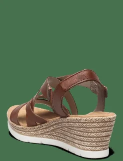 Kvinnor Rieker Sandaler|Högklackade Skor|61937-24 - Kilklackar