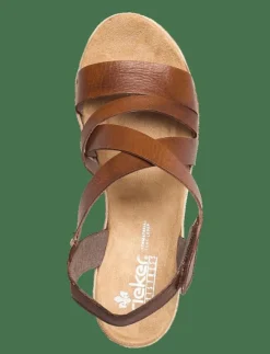 Kvinnor Rieker Sandaler|Högklackade Skor|61937-24 - Kilklackar