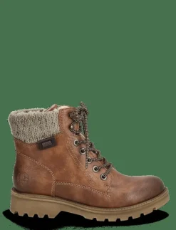 Kvinnor Rieker Varmfodrade Stövlar|73220 - Platta ankelboots