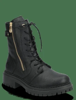 Kvinnor Rieker Varmfodrade Stövlar|72640 - Platta ankelboots