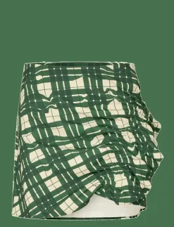 Kvinnor STINE GOYA Kjolar|2429 Checkered Cady, Asymmetric Gat - Korta kjolar