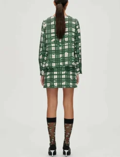 Kvinnor STINE GOYA Kjolar|2429 Checkered Cady, Asymmetric Gat - Korta kjolar