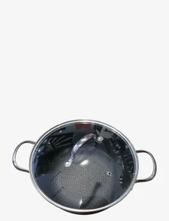 Satake 24 cm casserole with glasslid and honeycomb pattern - Grytor| Stekpannor & Kokkärl