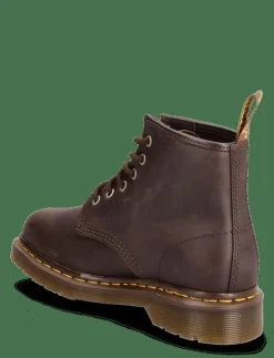 Kvinnor Dr. Martens Boots|101 Crazy Horse - Platta ankelboots