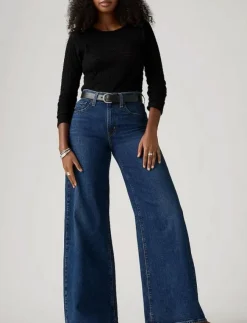 Kvinnor Levi's® Denimkläder|Jeans|728 HR WIDE LEG WOODSTOCK WIDE - Vida byxor