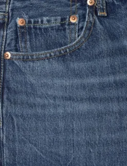 Kvinnor Levi's® Shorts|501 MID THIGH SHORT BLUE BEAUT - Jeansshorts