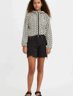 Kvinnor Levi's® Denimkläder|Shorts|501 MID THIGH SHORT LUNAR BLAC - Jeansshorts