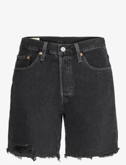 Kvinnor Levi's® Denimkläder|Shorts|501 MID THIGH SHORT LUNAR BLAC - Jeansshorts