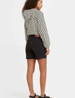 Kvinnor Levi's® Denimkläder|Shorts|501 MID THIGH SHORT LUNAR BLAC - Jeansshorts