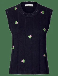 Kvinnor STINE GOYA Västar|2359 Midweight Wool, Bubble Knit Ve - Stickade västar