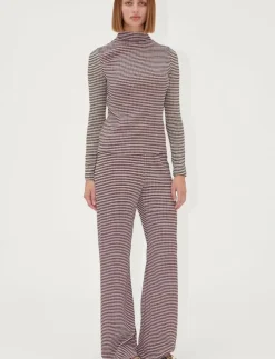 Kvinnor STINE GOYA Mjukisbyxor|2247 Patchwork Jersey, Elasticated - Sweatpants