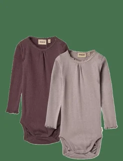 Wheat 2 Rib Body L/S Lotta - Långärmad body|Barn Bodies