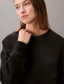 Calvin Klein A- LOGO EMB FRENCH TERRY CREWNEC - Sweatshirts|Kvinnor Sweatshirts