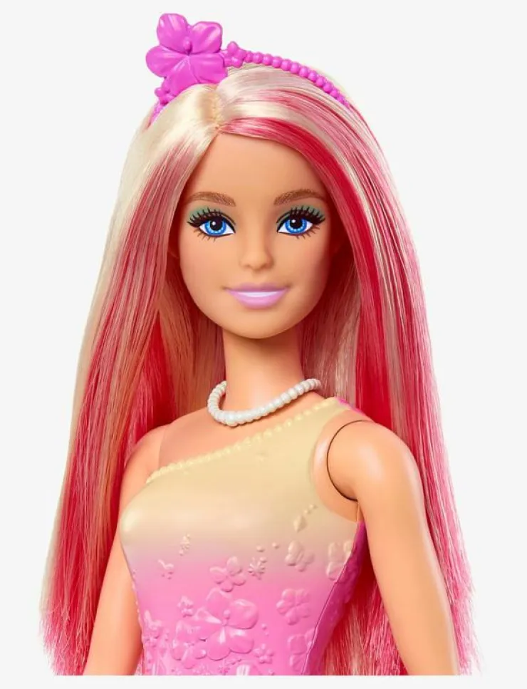 Barbie A Touch of Magic Royal Doll, Pink & Blonde Hair, Butterfly-Print Skirt - Dockor|Barn Dockor & Tillbehör
