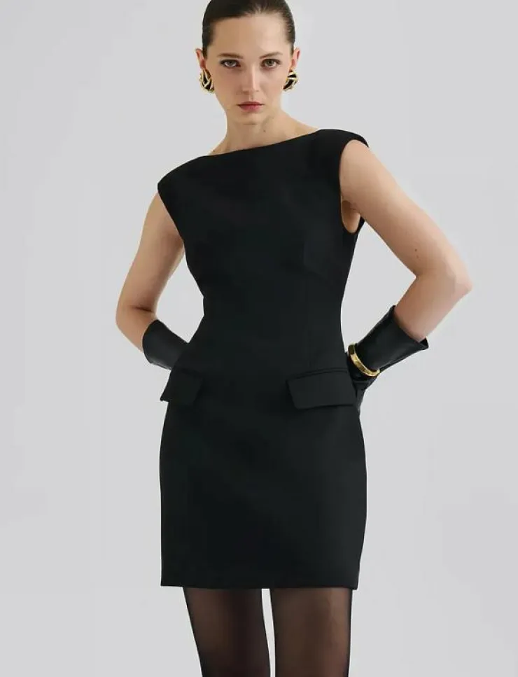 Malina Adelina High Neck Mini Dress - Korta klänningar|Kvinnor Klänningar
