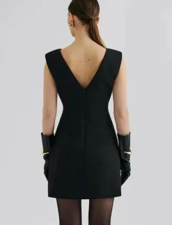 Malina Adelina High Neck Mini Dress - Korta klänningar|Kvinnor Klänningar
