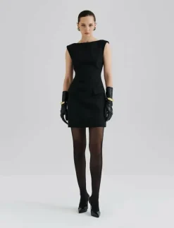 Malina Adelina High Neck Mini Dress - Korta klänningar|Kvinnor Klänningar
