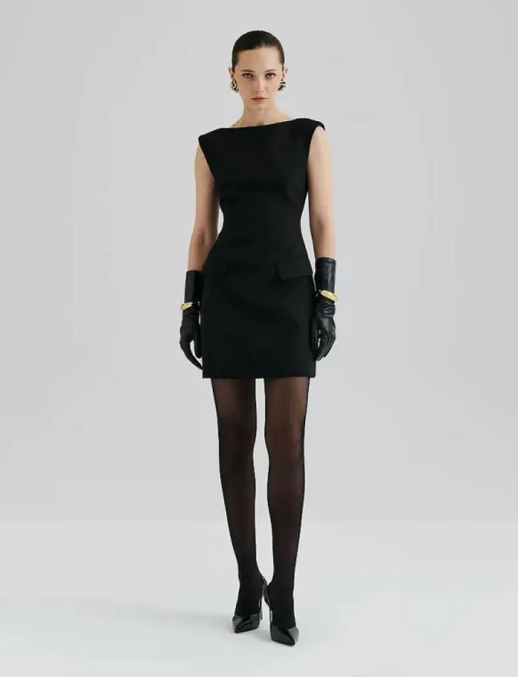 Malina Adelina High Neck Mini Dress - Korta klänningar|Kvinnor Klänningar