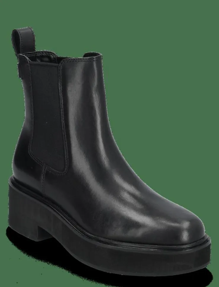 Kvinnor Lauren Ralph Lauren Boots|Adrianna Burnished Leather Bootie - Stövlar