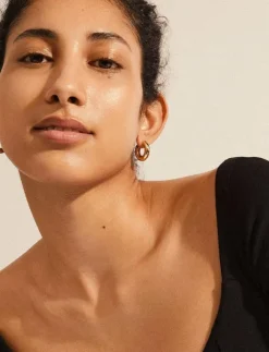 Kvinnor Pilgrim Smycken|AICA recycled chunky hoop earrings - Hoops