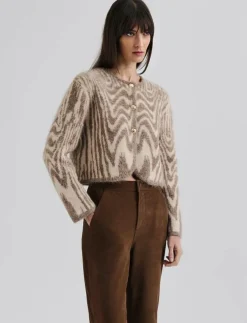Kvinnor Malina Stickat|Aislinn Alpaca Blend Cardigan - Koftor