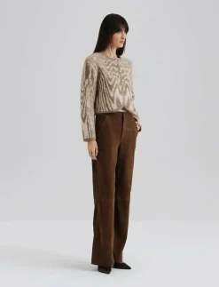 Kvinnor Malina Stickat|Aislinn Alpaca Blend Cardigan - Koftor