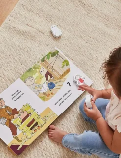 Barbo Toys Alfons Åberg - Book with 4 wooden figures - (DK) - Læs og Lær - Pedagogisk barnbok|Barn Barnböcker