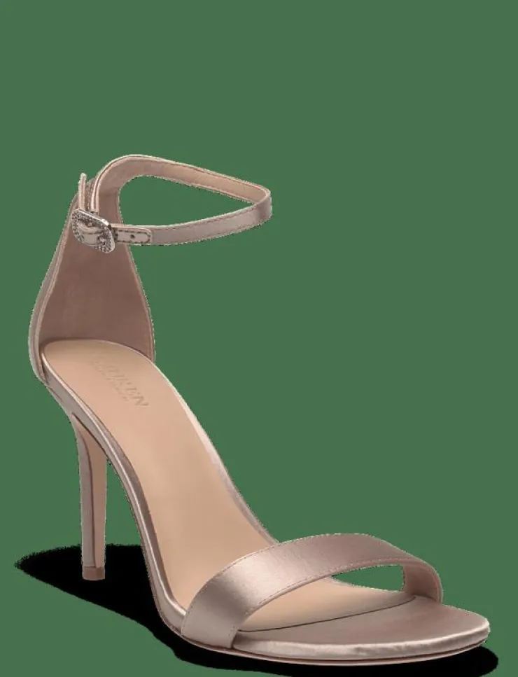 Kvinnor Lauren Ralph Lauren Högklackade Skor|Sandaler|Allie Pavé-Buckle Satin Sandal - Bröllopsskor