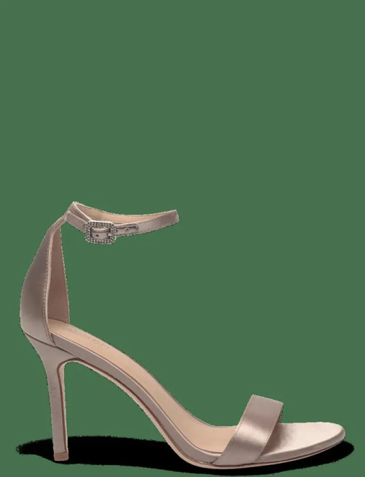 Kvinnor Lauren Ralph Lauren Högklackade Skor|Sandaler|Allie Pavé-Buckle Satin Sandal - Bröllopsskor