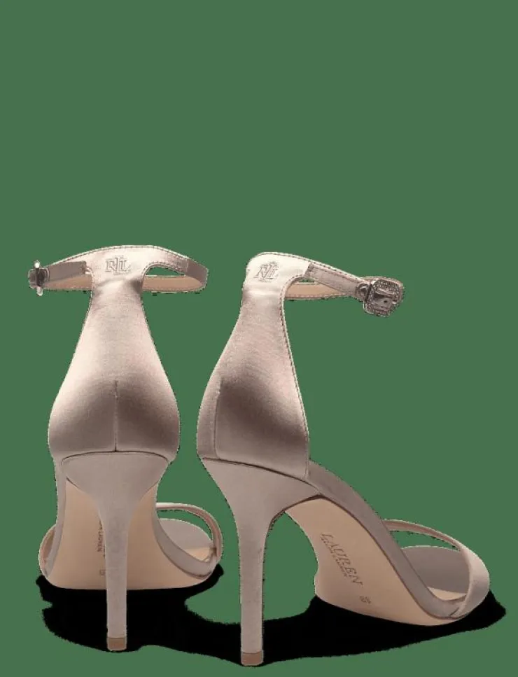 Kvinnor Lauren Ralph Lauren Högklackade Skor|Sandaler|Allie Pavé-Buckle Satin Sandal - Bröllopsskor