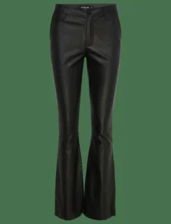 Kvinnor DEPECHE Byxor|AllisonDEP RW Flare Leather Pants - Utsvängda byxor
