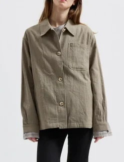 Kvinnor Brixtol Textiles Overshirts|Ally Linen Brown - Overshirts