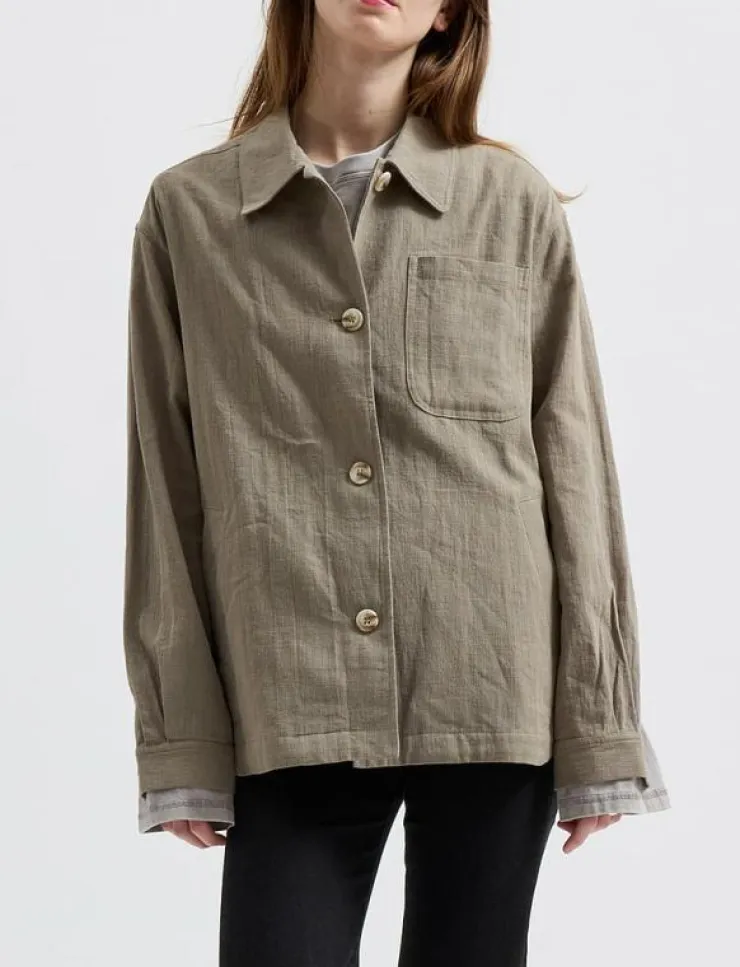 Kvinnor Brixtol Textiles Overshirts|Ally Linen Brown - Overshirts