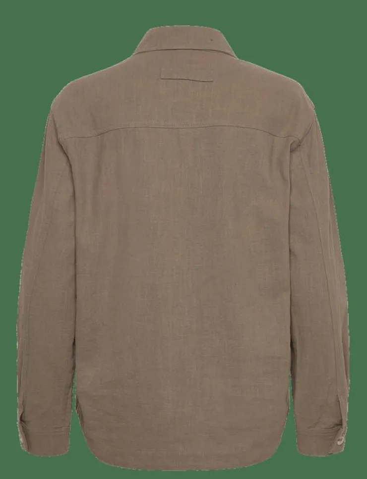 Kvinnor Brixtol Textiles Overshirts|Ally Linen Brown - Overshirts