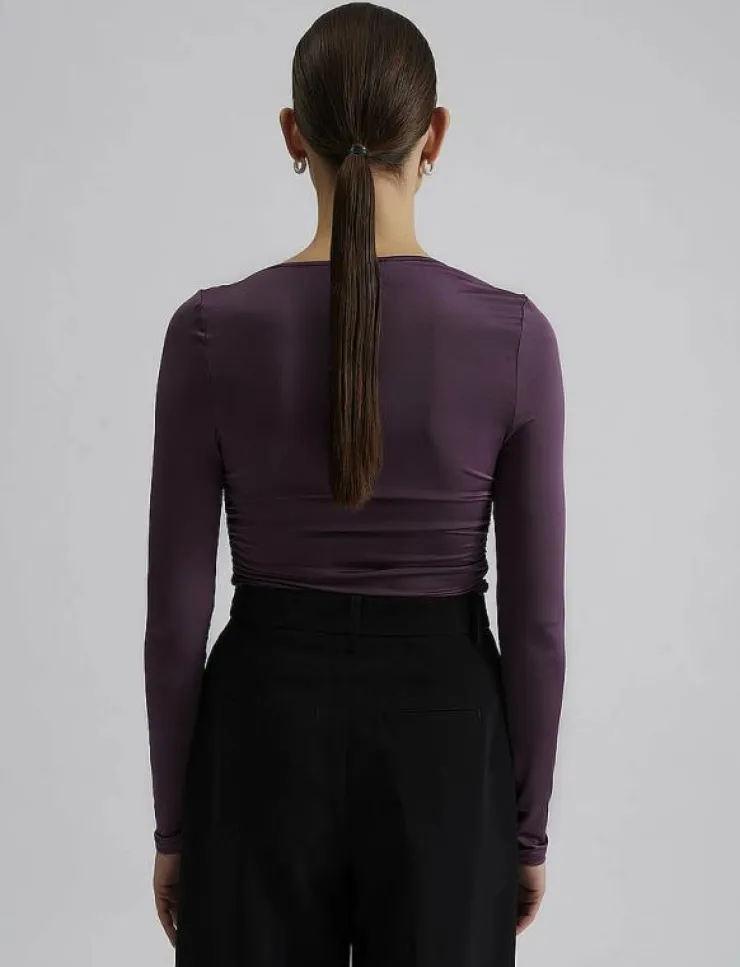 Malina Amilia ring detail jersey top - Långärmade toppar|Kvinnor T-Shirts & Toppar
