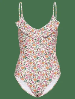 Kvinnor Becksöndergaard Badkläder|Anemona Bly Frill Swimsuit - Baddräkter