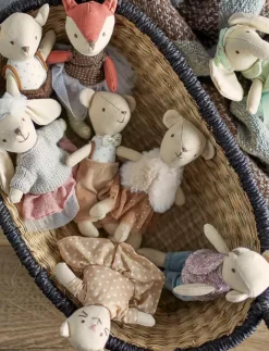 Barn Bloomingville Gosedjur|Animal friends Doll, Rose, Cotton Set of 6 - Mjukisdjur