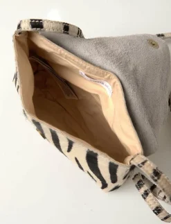 Barn Mango Väskor|Animal print leather bag - Axelremsväska