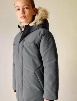 Mango Anorak with shearling-effect hood - Anorak|Barn Jackor