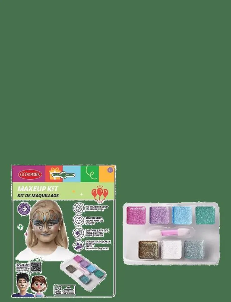 IPK Ansiktsfärgset glitter och pensel - Smink|Barn Maskeradkläder & Tillbehör