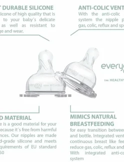 Everyday Baby Anti Colic Nipple Medium Healthy + - Nappflaskor|Barn Mata