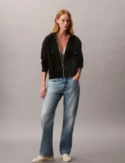 Kvinnor Calvin Klein Jeans Sweatshirts|ARCHIVE LOGO FRENCH TERRY FZ HOO - Huvtröjor