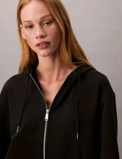 Kvinnor Calvin Klein Jeans Sweatshirts|ARCHIVE LOGO FRENCH TERRY FZ HOO - Huvtröjor