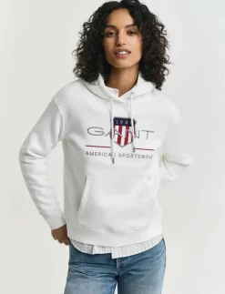Kvinnor GANT Sweatshirts|ARCHIVE SHIELD HOODIE - Huvtröjor
