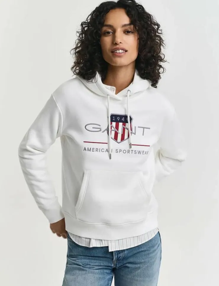 Kvinnor GANT Sweatshirts|ARCHIVE SHIELD HOODIE - Huvtröjor