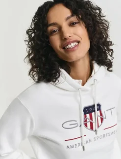 Kvinnor GANT Sweatshirts|ARCHIVE SHIELD HOODIE - Huvtröjor