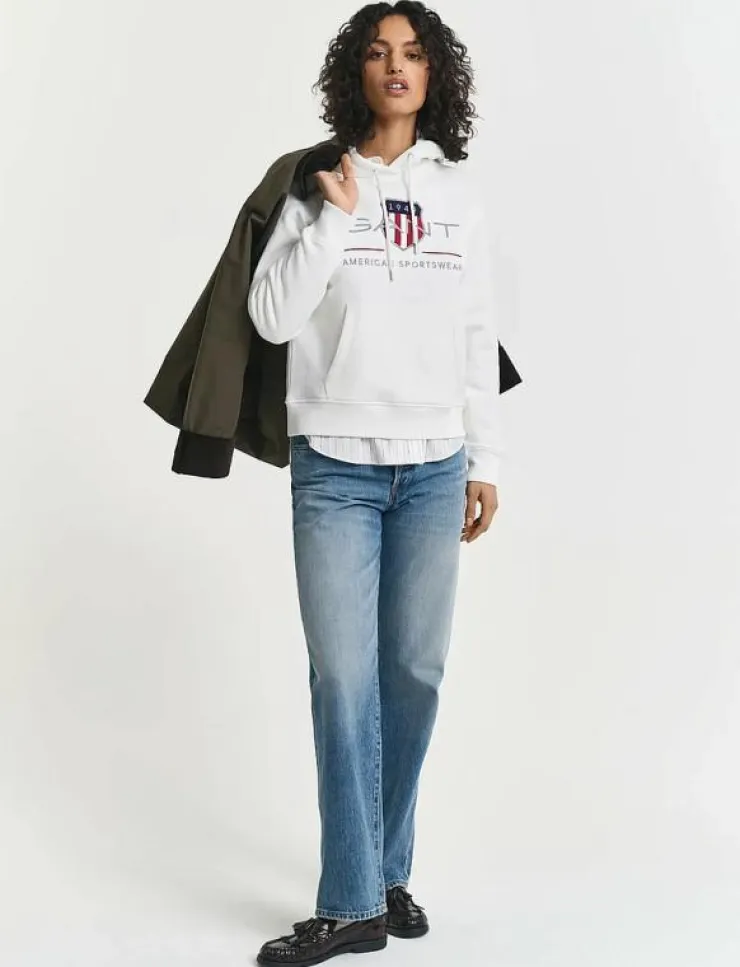 Kvinnor GANT Sweatshirts|ARCHIVE SHIELD HOODIE - Huvtröjor