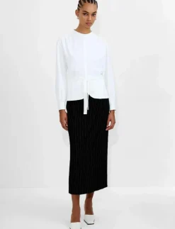 French Connection AREZZO LS WAIST TIE SHIRT - Långärmade|Kvinnor Blusar & Skjortor